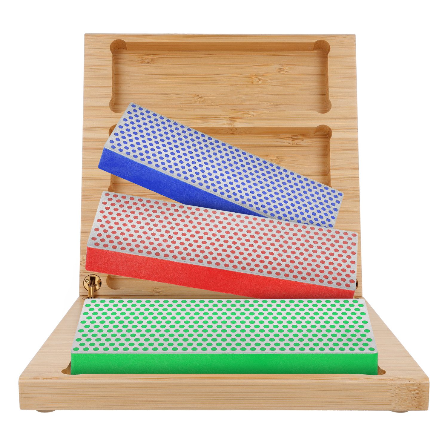 DMT Schleifstein Diamond Whetstone™ Diamant Wetzsteine in Holzbox 6" 3er Set, W6EFC, Banksteine in Profiqualität, Made in USA