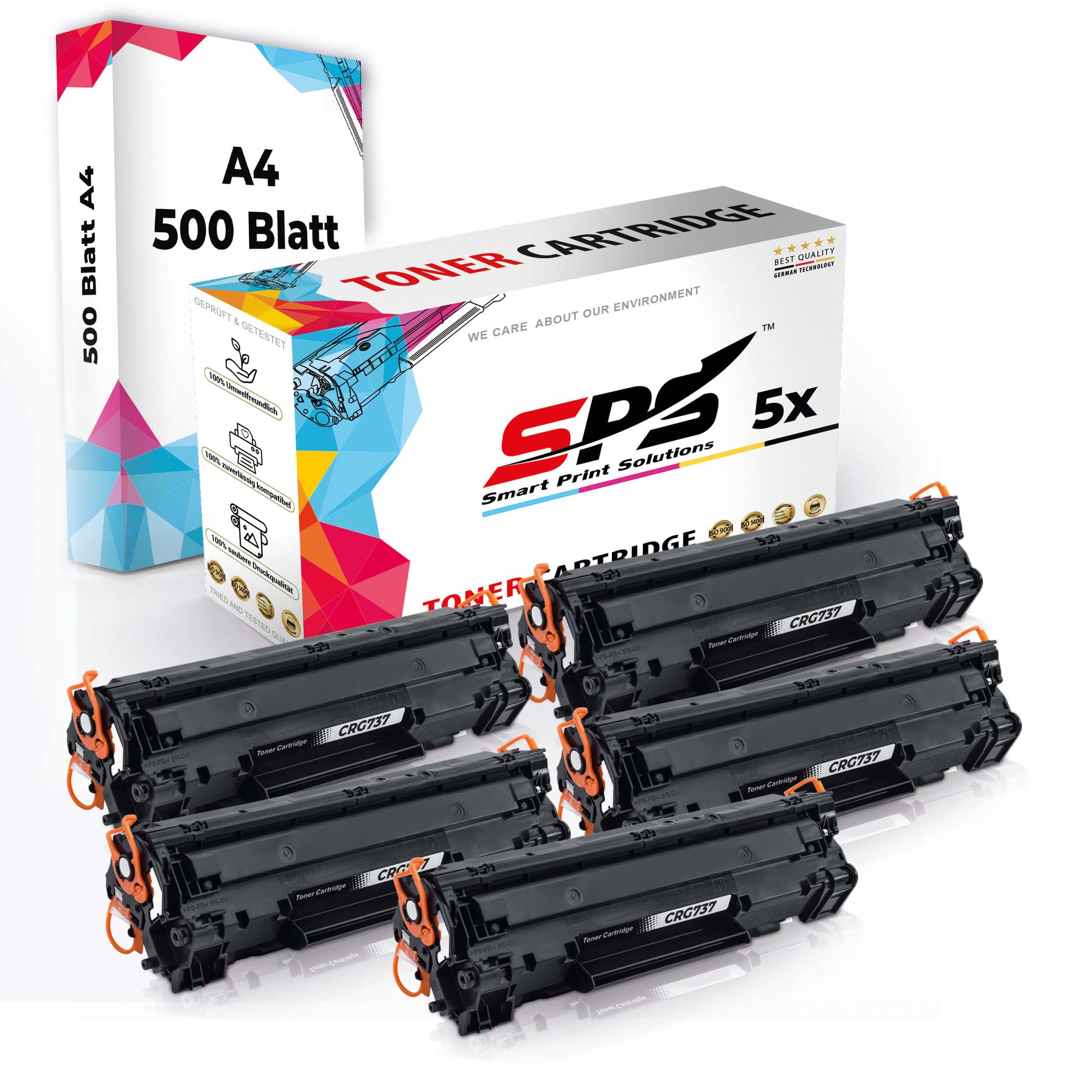 Multipack + 5x Canon I-Sensys A4 für MF, (5er Set Tonerkartusche Pack) Druckerpapier SPS Kompatibel