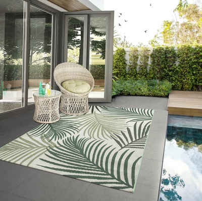 Teppich Machka robuster In- & Outdoor Teppich, the carpet, Rund, wetterfest, UV-beständig, Balkon, Terrasse, Wintergarten, pflegeleicht