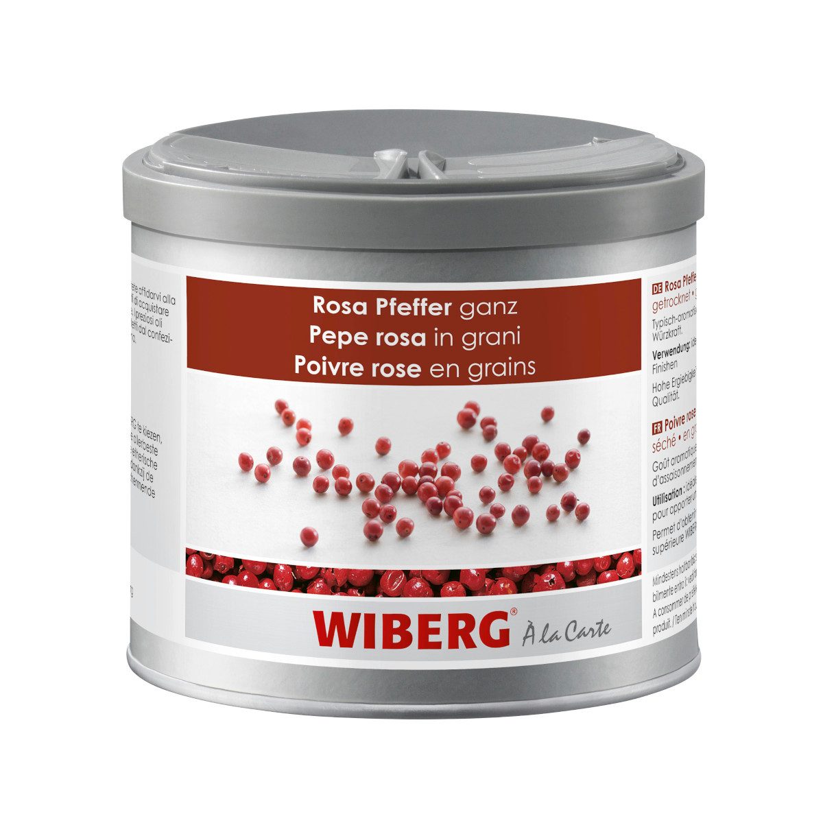 WIBERG Gewürz, Wiberg Rosa Pfeffer ganz getrocknet milder Geschmack Packung 160g
