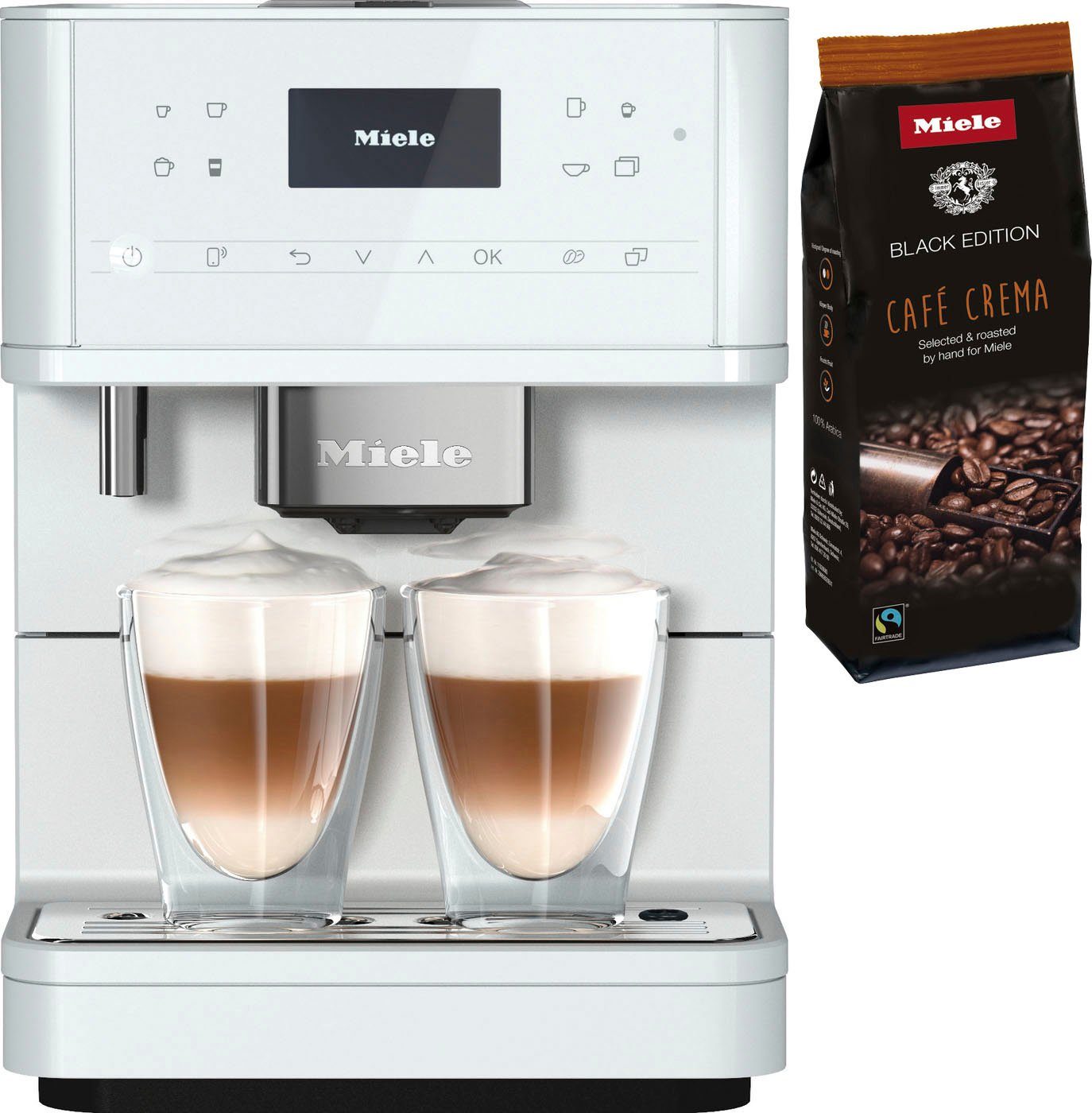 Miele Kaffeevollautomat CM 6160 MilkPerfection, Genießerprofile,  Kaffeekannenfunktion, Gutschein für Pflegeset im Wert von UVP 53,99
