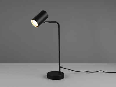 meineWunschleuchte LED Schreibtischlampe, Arbeitsplatzleuchte & Leselampe Bett - LED stufenweise dimmbar - Schwarz, für Schreibtisch-Beleuchtung, Nachttischlampe & Büroleuchte