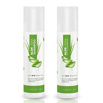 Radami Haarpflege-Set Bio Aloe Vera SET Shampoo, Haarkur für trockene, empfindliche Kopfhaut