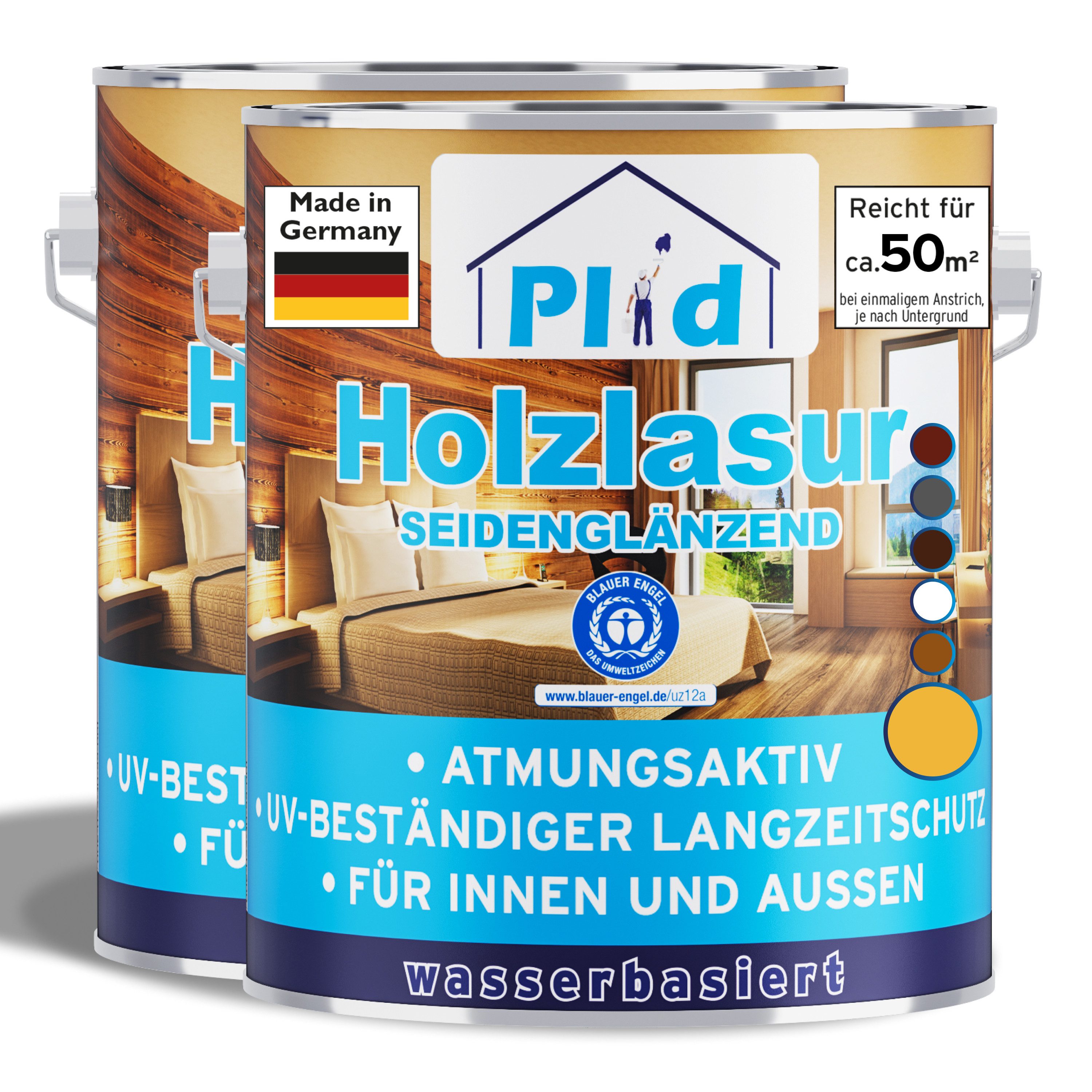 plid Holzschutzlasur Premium Holzlasur Holzschutzlasur Holzschutz Lasurpinsel, Schnelltrocknend