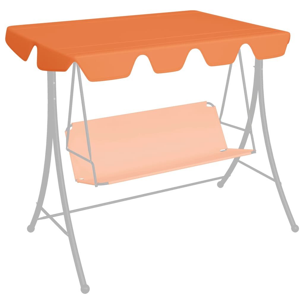 vidaXL Hollywoodschaukel 150130 x 10570 cm Ersatzdach Stoff für Hollywoodschaukel Orange 150 1, Textilene