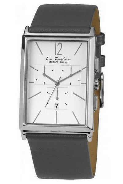 Jacques Lemans Quarzuhr Chronograph Grau/Silberfarben