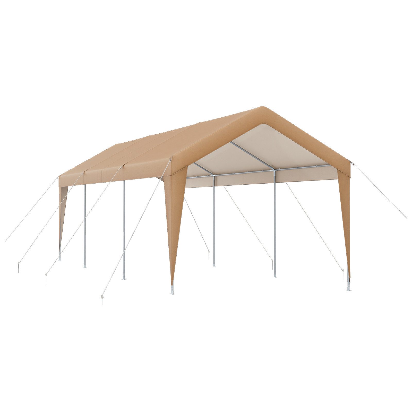 COSTWAY Einzelcarport, BxT: 301x600 cm, mit wetterfester Abdeckung