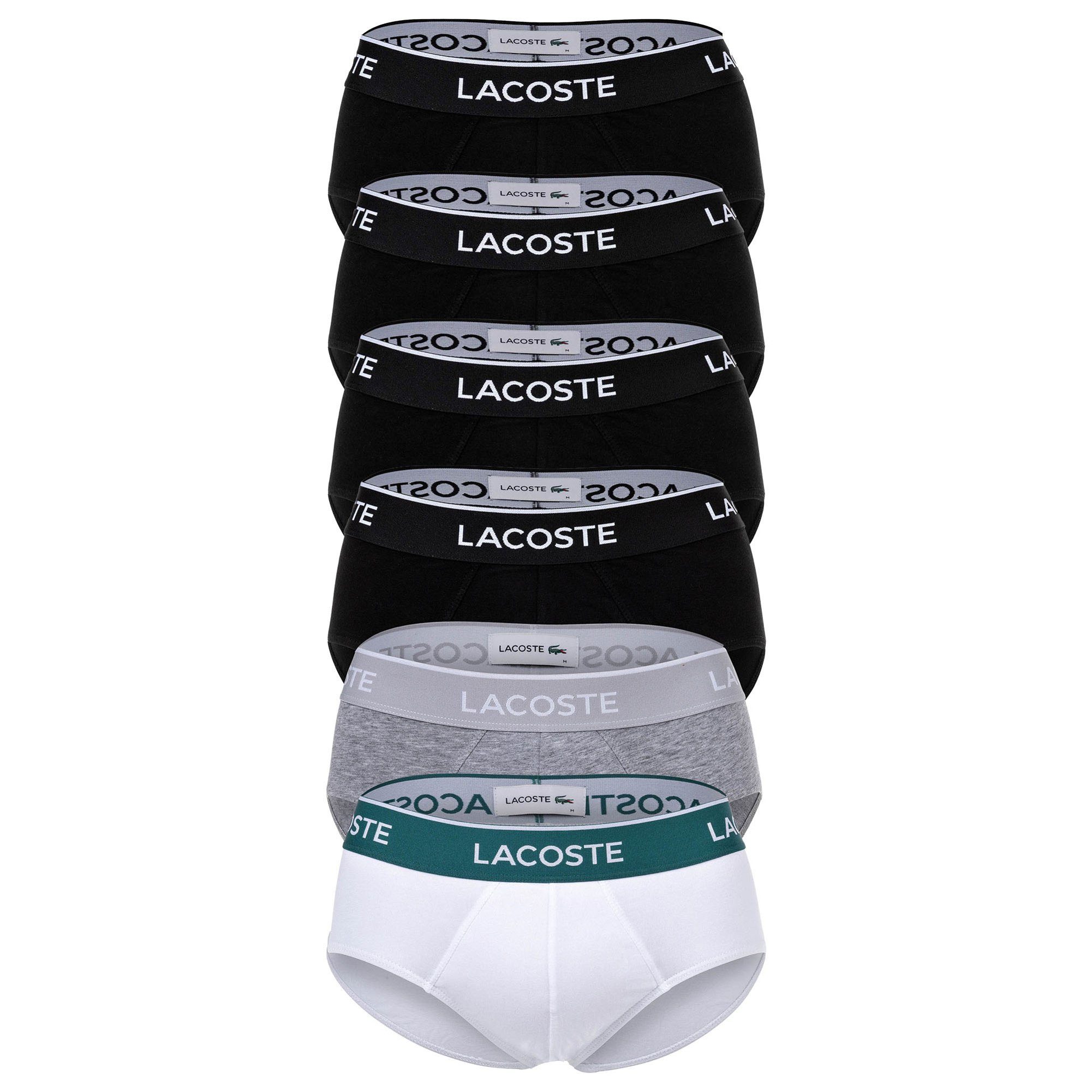 Lacoste Slip Herren Slip 6er Pack Baumwolle (Packung, 6er Pack)
