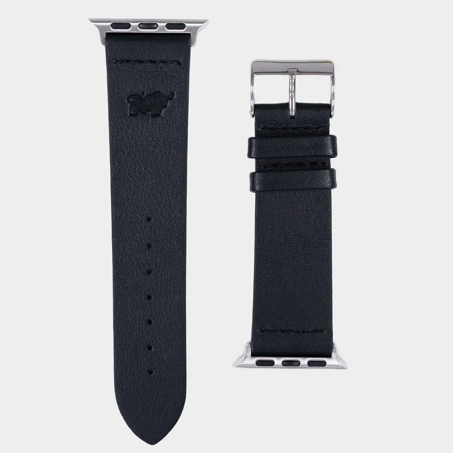 Braun Büffel Seidenschal ARIZONA Armband für Apple Watch silber