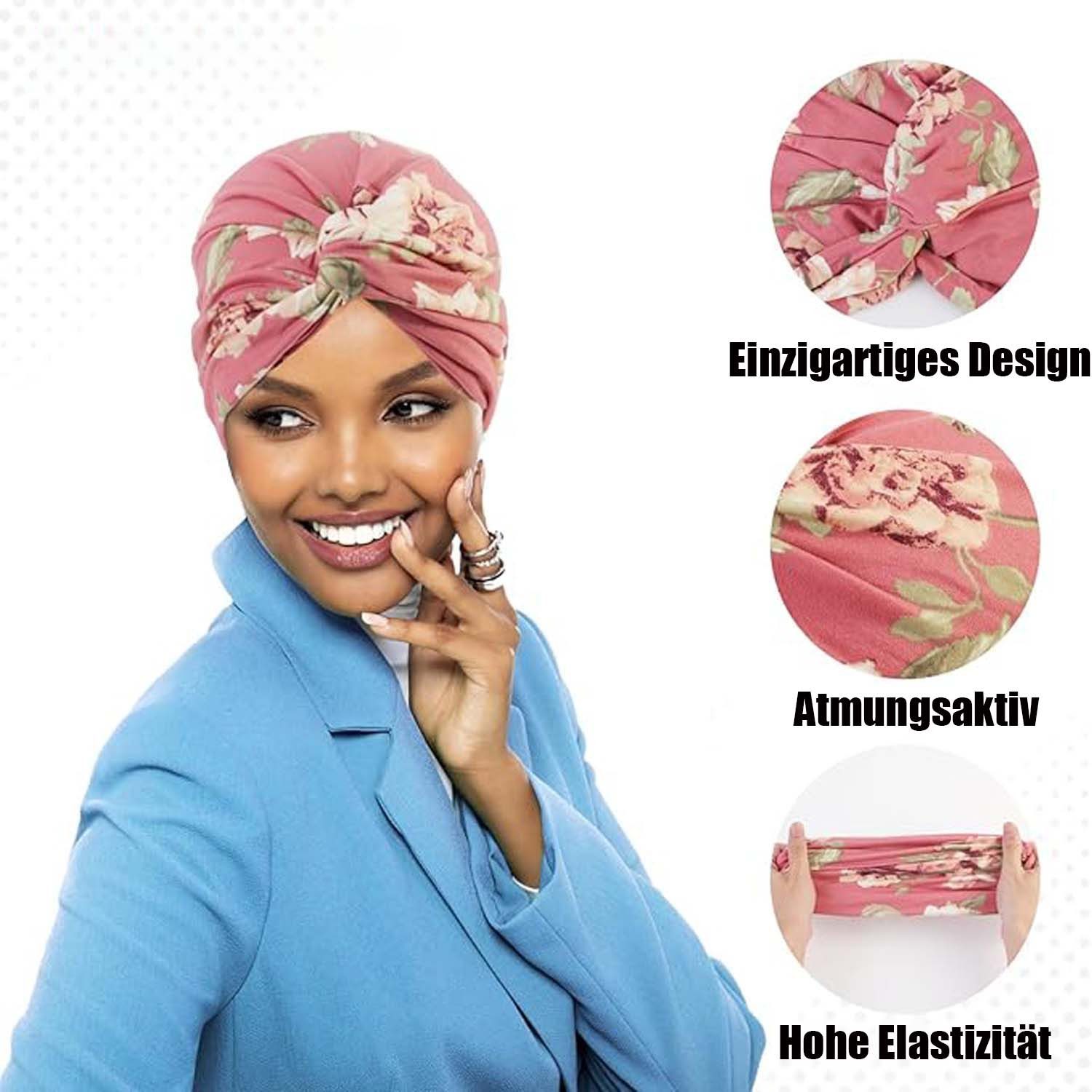 Bextsrack Kopftuch 2 Stücke Frauen Chemo Hüte Turban Damen Beanie