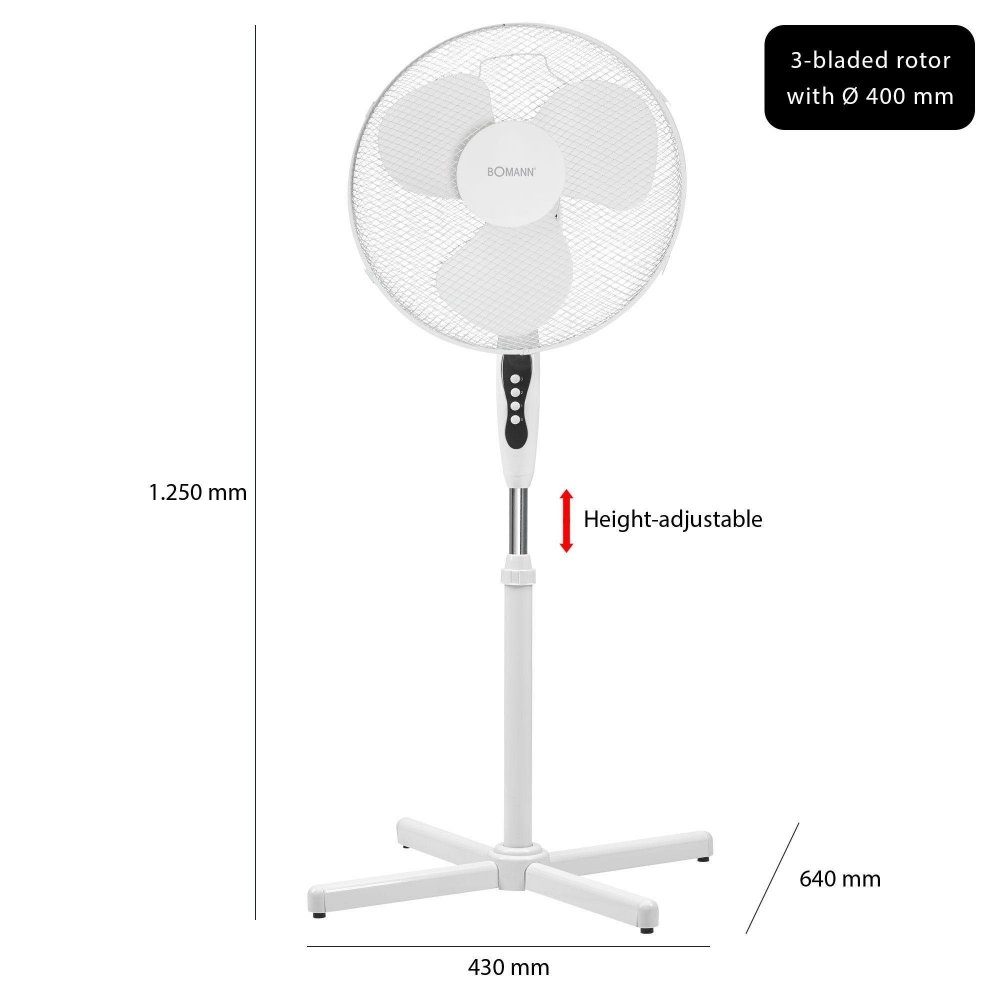 BOMANN Standventilator VL 1139 S CB 611390 - Standventilator - weiß