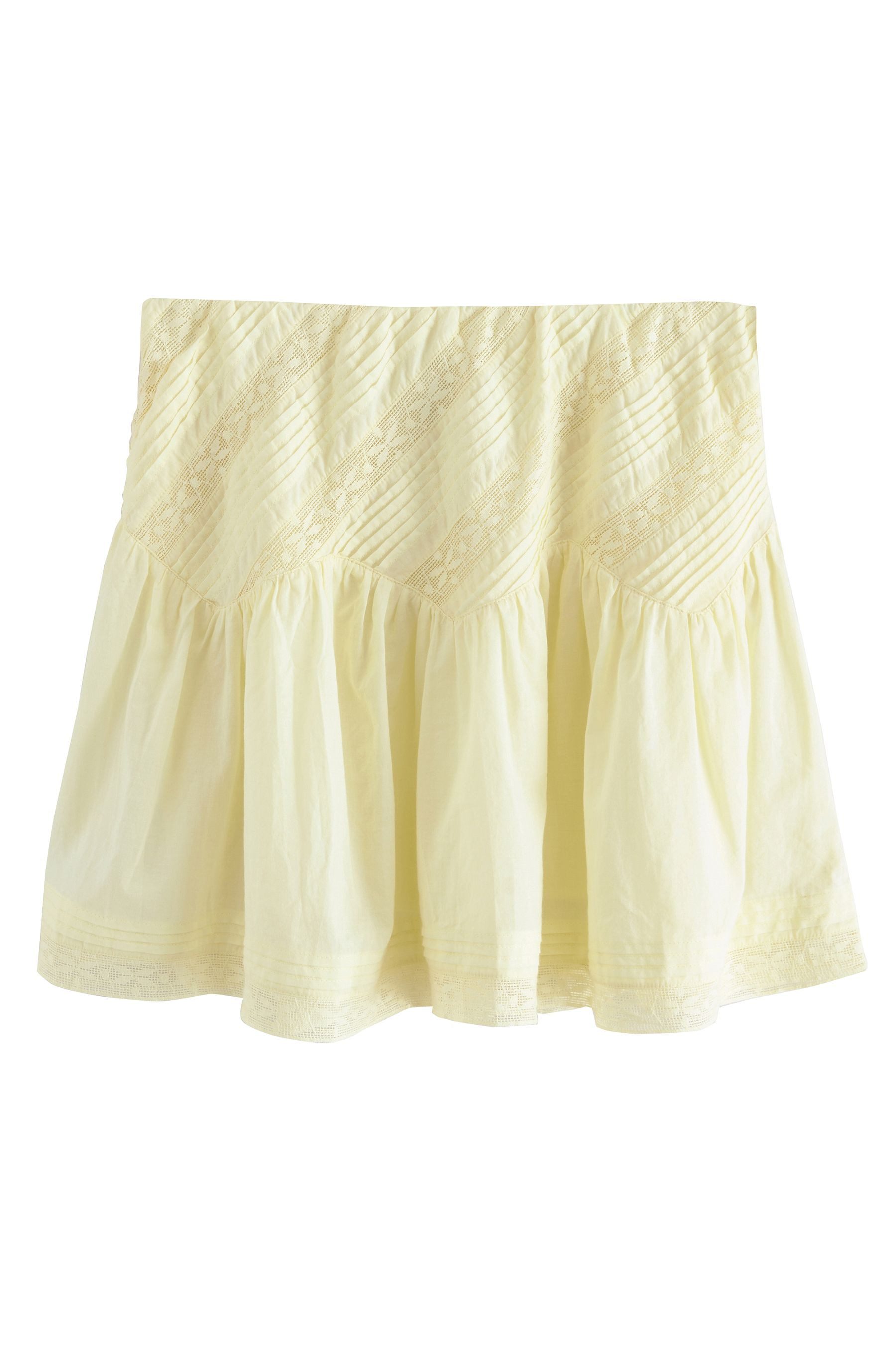 Next Minirock Minirock mit Spitzendetail aus 100 % Baumwolle (1-tlg) günstig online kaufen
