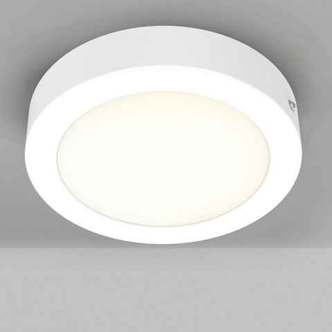 B.K.Licht LED Aufbaustrahler Garnet, LED fest integriert, Warmweiß, Unterbauleuchte, Panel, 12W 900Lm, Aufputz-Decken Spots, Ã˜170mm