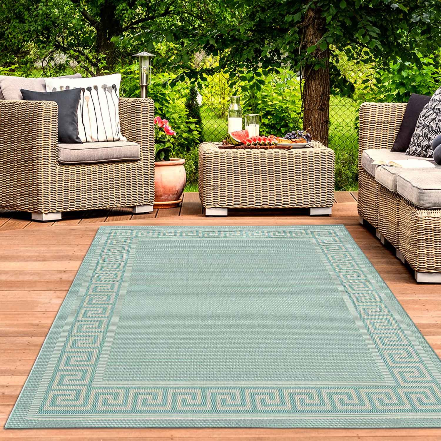 Vimoda Outdoorteppich Flachgewebe Teppich Terrassen & günstig online kaufen