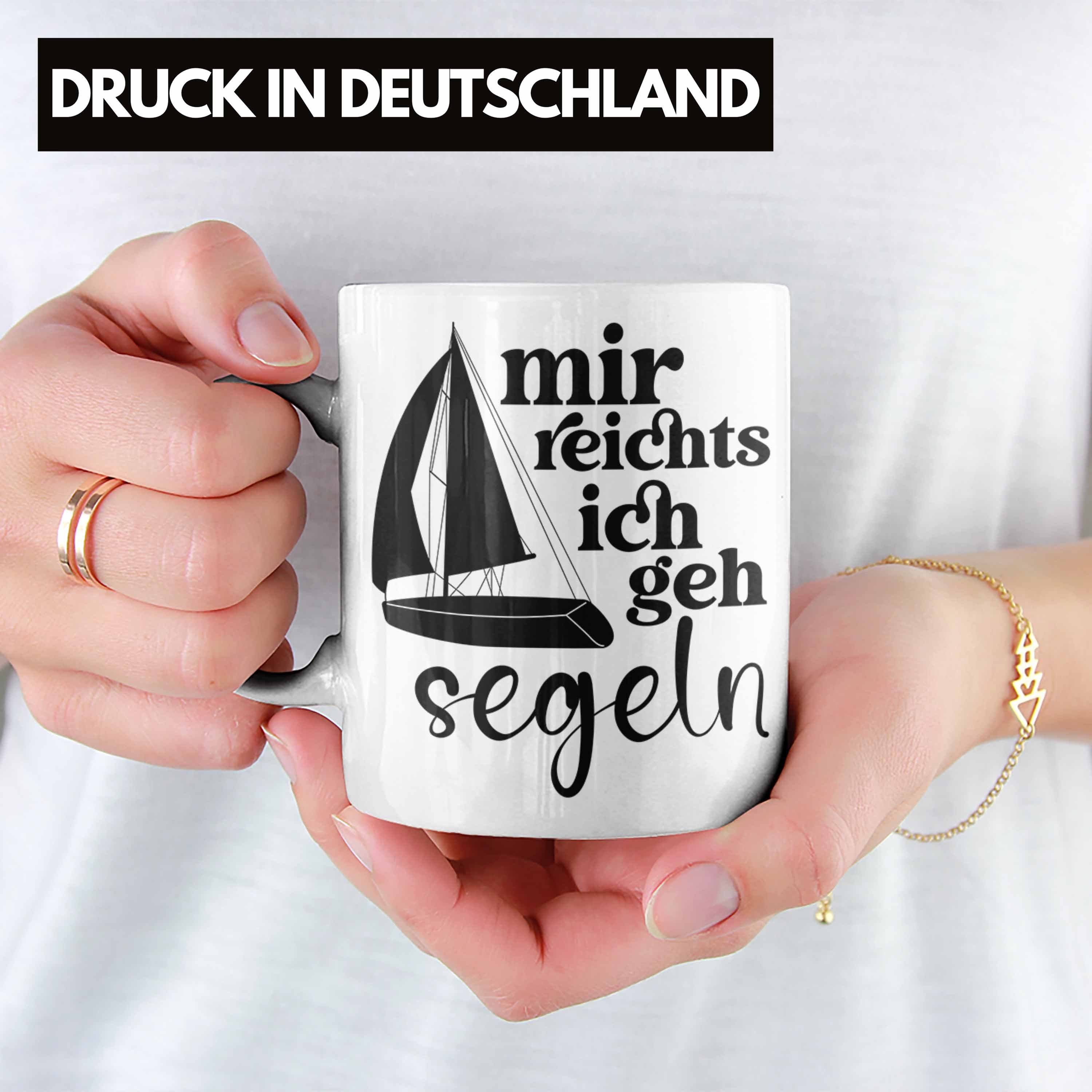 Trendation Tasse Trendation - Tasse Geschenkidee mit Lustiges Segelboot als Kaffeetasse Spruch für Segler Weiss Segler