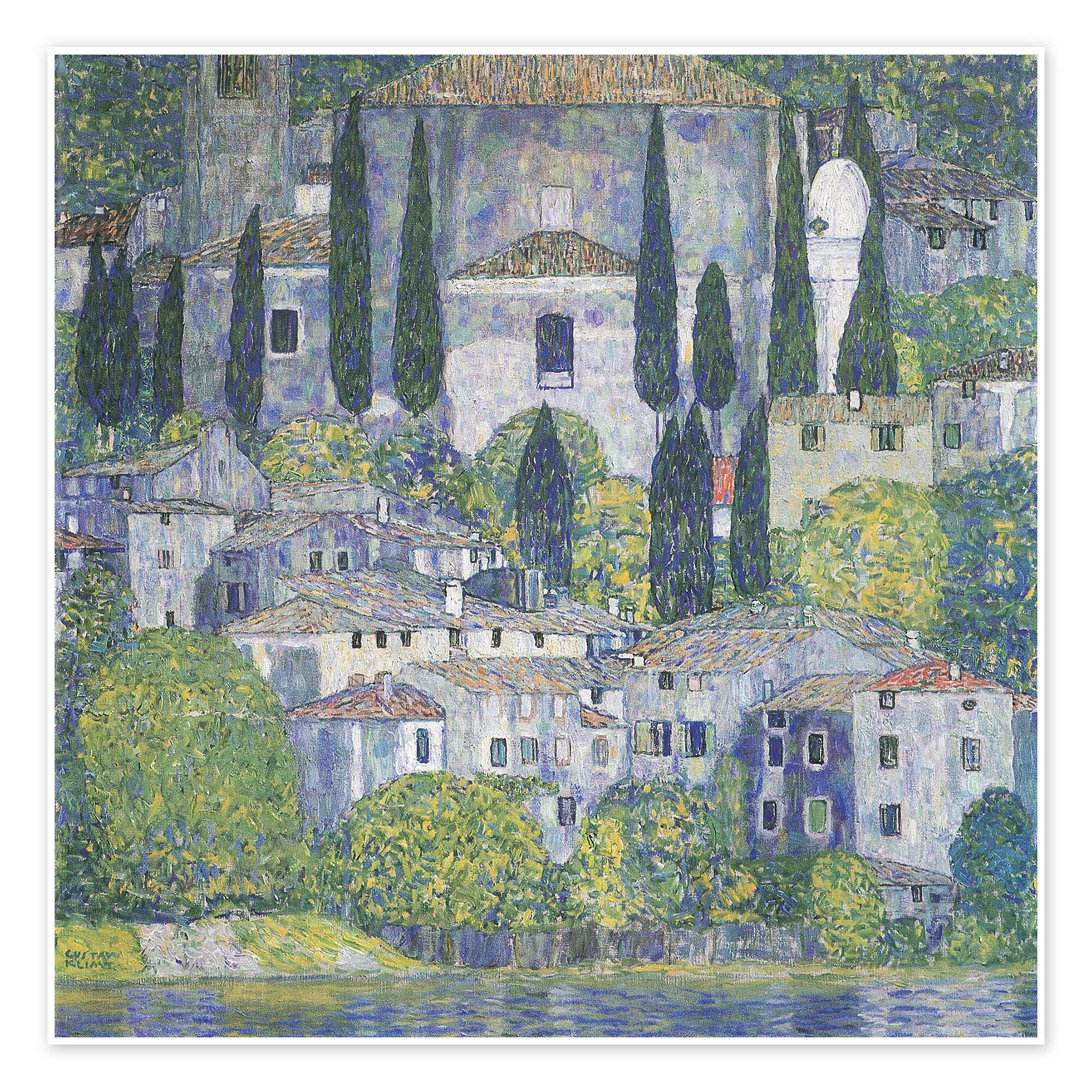 Posterlounge Wandbild Kirche in Cassone, 1913, Gustav Klimt, erhältlich als Poster, Leinwandbild, Wandsticker oder Acrylglasbild