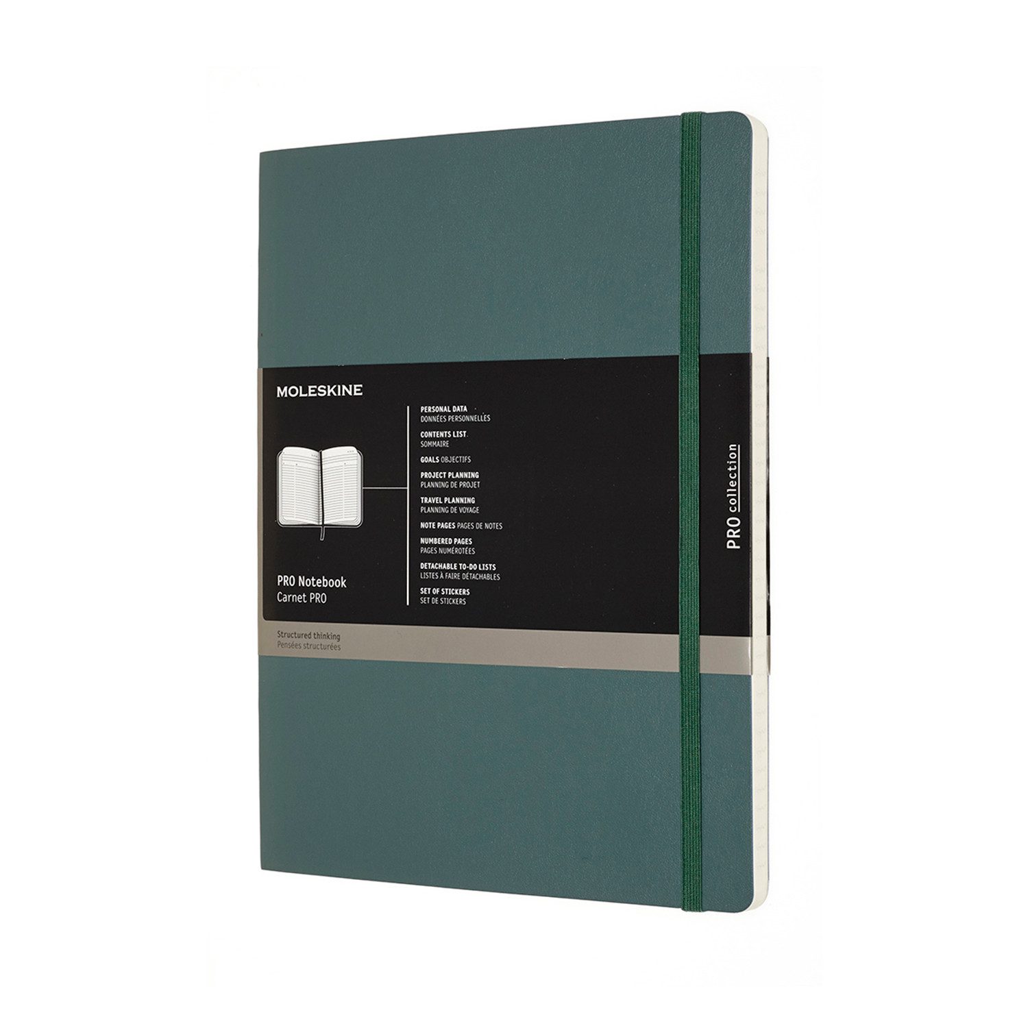 MOLESKINE Notizbuch, Professionel - Weicher Einband - XL (19x25) - Soft Cover - Waldgrün