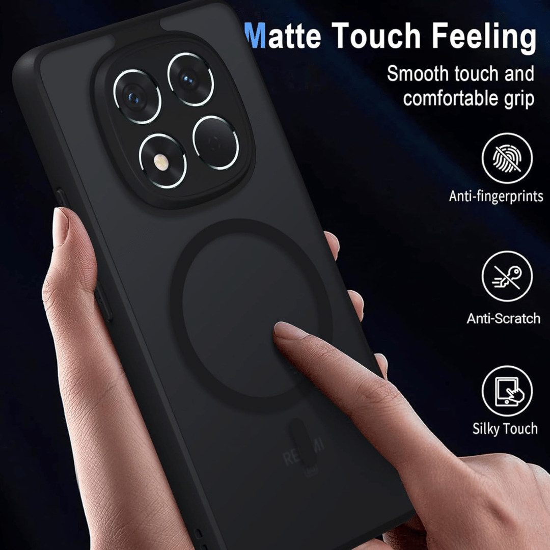 SmartUP Smartphone-Hülle für Xiaomi Redmi Note 15 Pro 5G MagSafe Silikon Schutz Slim Case Cover 6,67 Zoll, MagSafe-Technologie, integrierter Kameraschutz – Bild 5 von 5