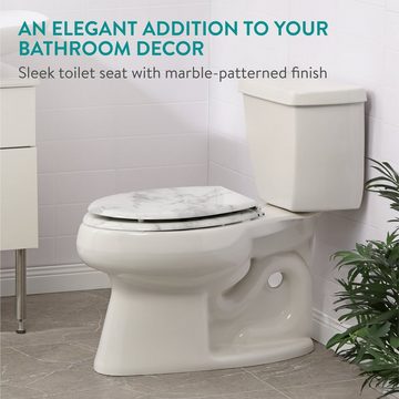 Navaris WC-Sitz Toilettensitz - Toilettensitz im Marmor Design - Toilettendeckel (1-St)