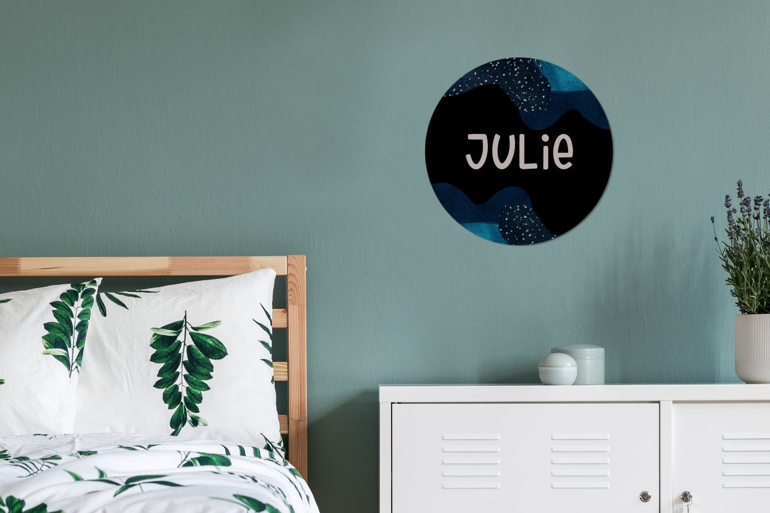 MuchoWow Wandsticker für Julie Tapetenaufkleber, Kinderzimmer, St), - - Pastell Wohnzimmer Tapetenkreis (1 Mädchen Rund