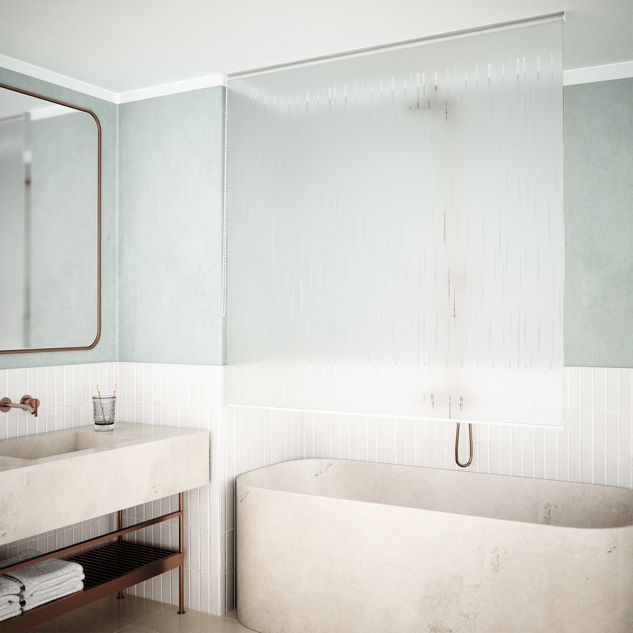 Aquabad® Duschrollo Vaskaflex Badewannenrollo Breite 120 günstig online kaufen