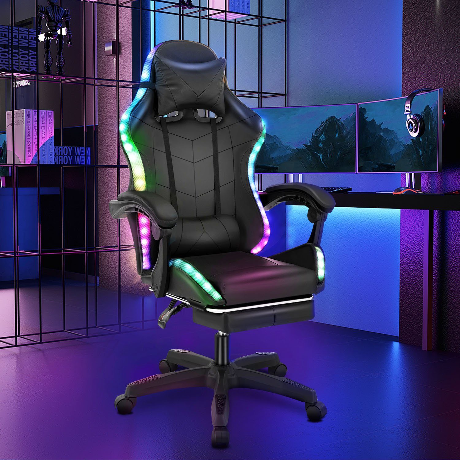 LETGOSPT Gaming Chair Ergonomischer Gaming-Stuhl, Verstellbare günstig online kaufen