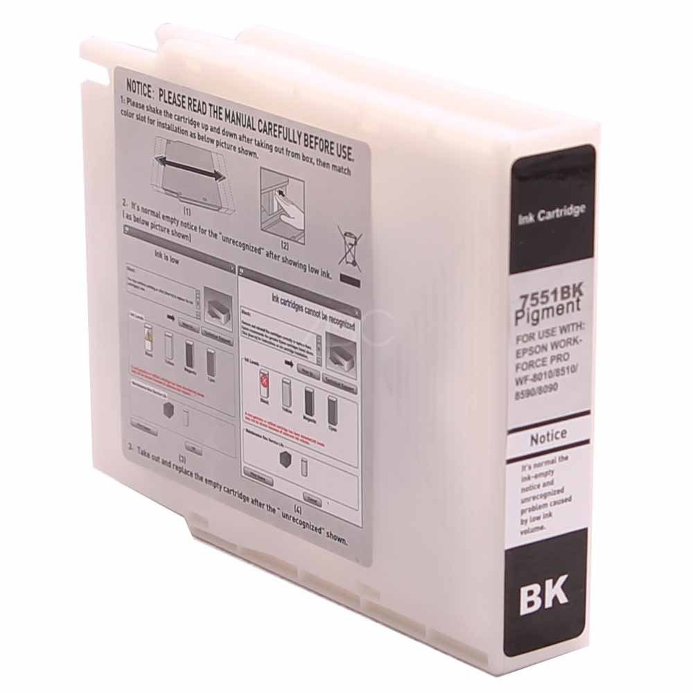 ABC Tintenpatrone (Kompatible Druckerpatrone für Epson T7551 Schwarz Workforce, WF8090DTWC WF8090D3TWC WF8510DWF WF8590DWF WF8590DTWF WF8590D3TWF WF85)