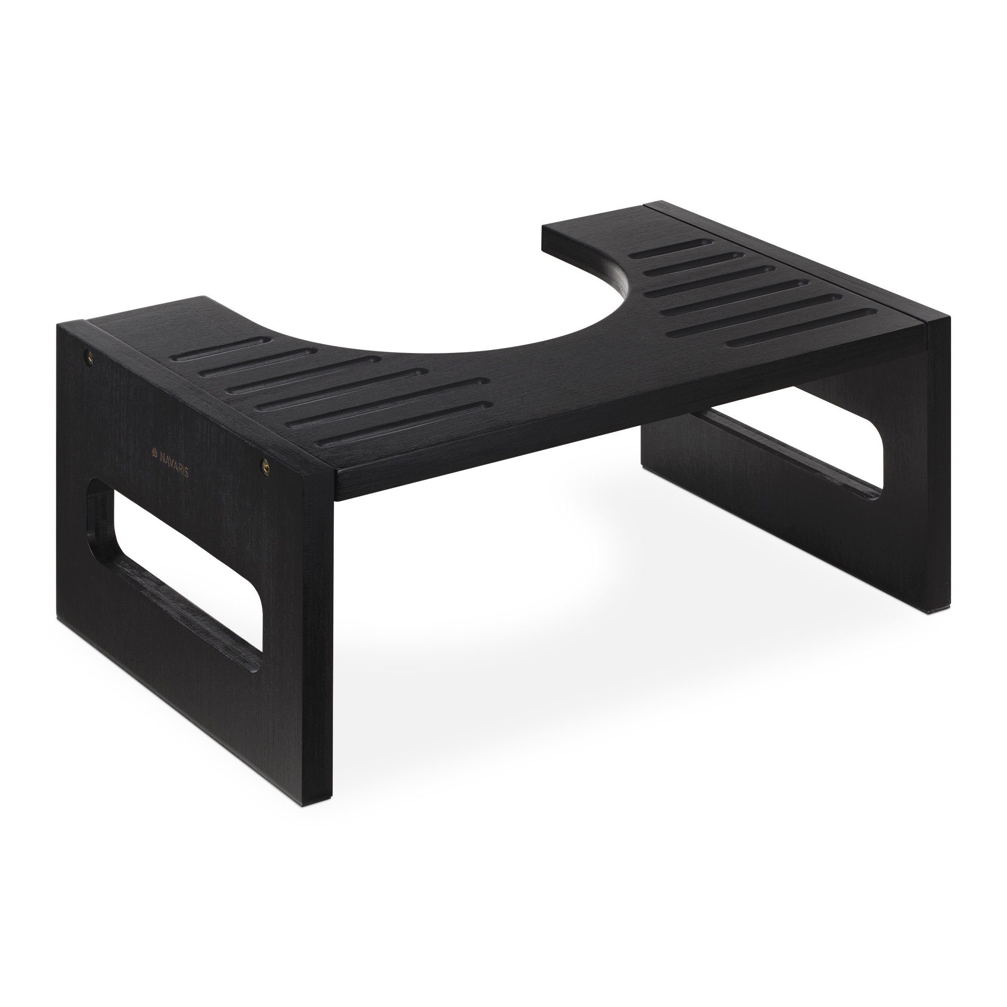 Navaris Fußhocker Bambus Toilettenhocker WC Hocker, Fußstütze, schwarz, ant günstig online kaufen