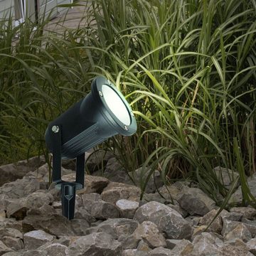 etc-shop Gartenstrahler, Leuchtmittel nicht inklusive, Außen Steckleuchte schwenkbar Außenleuchte Erdspieß Garten Stecklampe