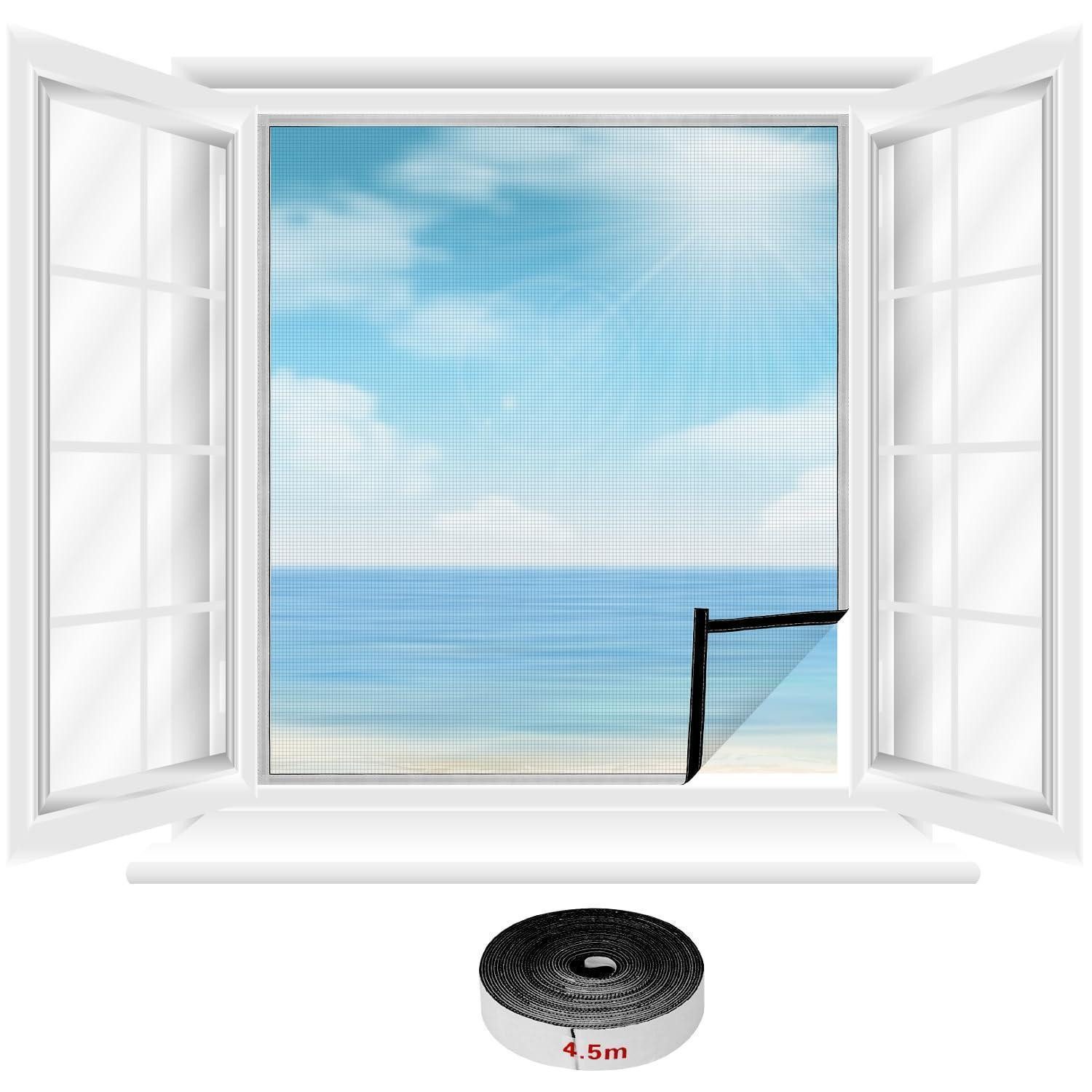 LuxusKollektion Insektenschutz-Fensterrahmen Katzennetz Fenster Selbstklebeband Fliegengitter Polyester 100X120cm