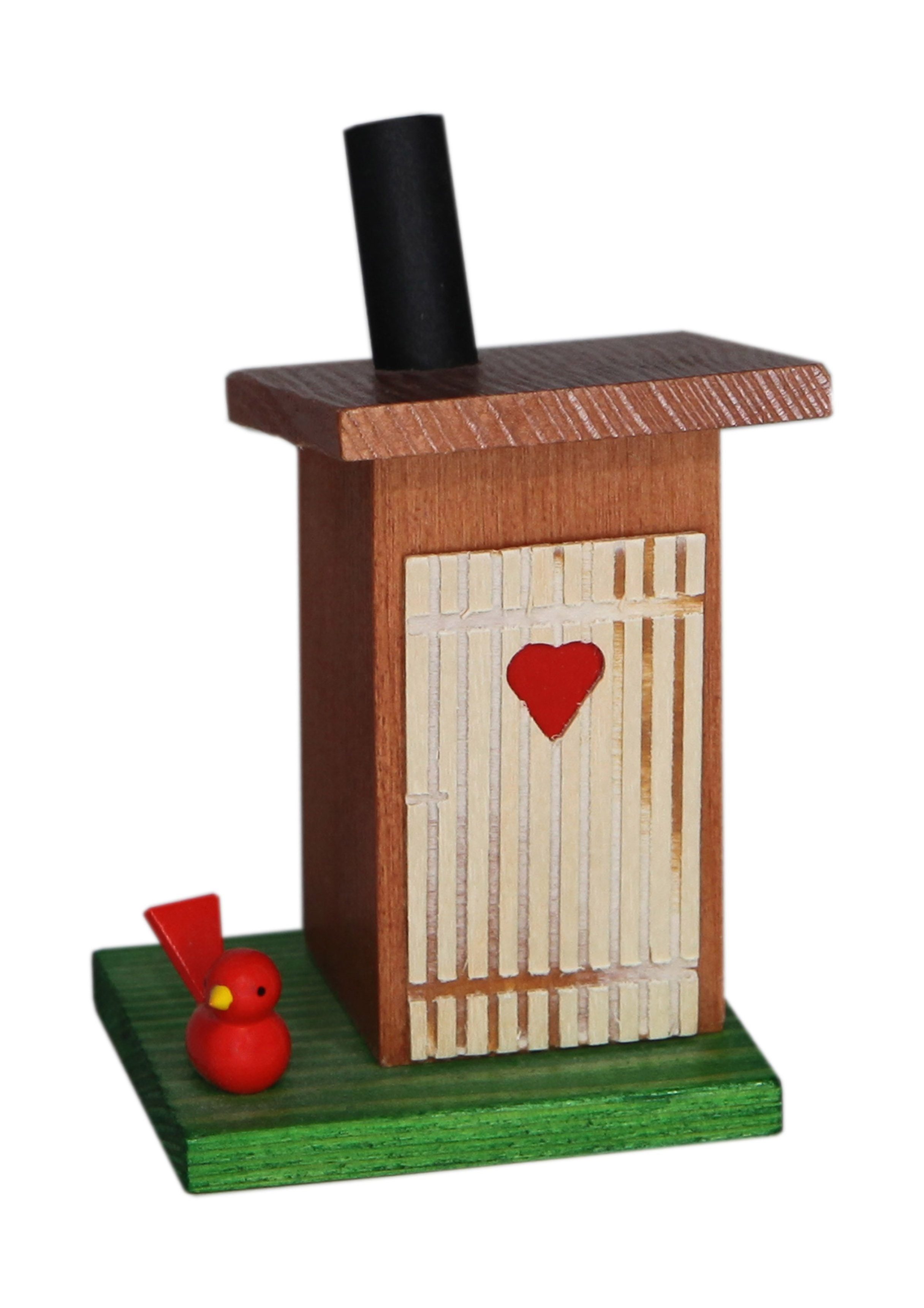 Albin Preissler Räucherhaus Herzhäuschen, Handwerkskunst aus dem Erzgebirge, Weihnachtsdeko aus Holz