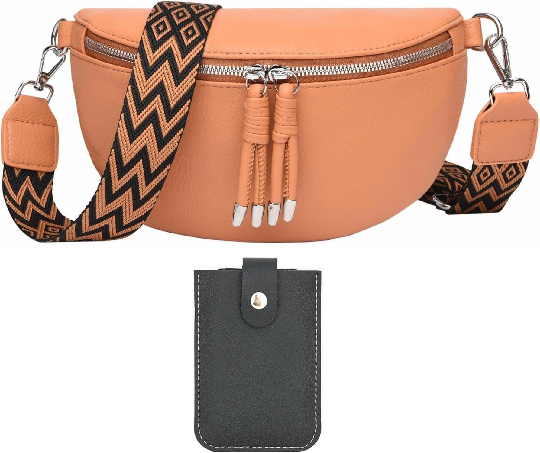 Umhängetasche Umhängetasche Damen Bauchtasche Stylisch Crossbody Bag Breiter Gurt