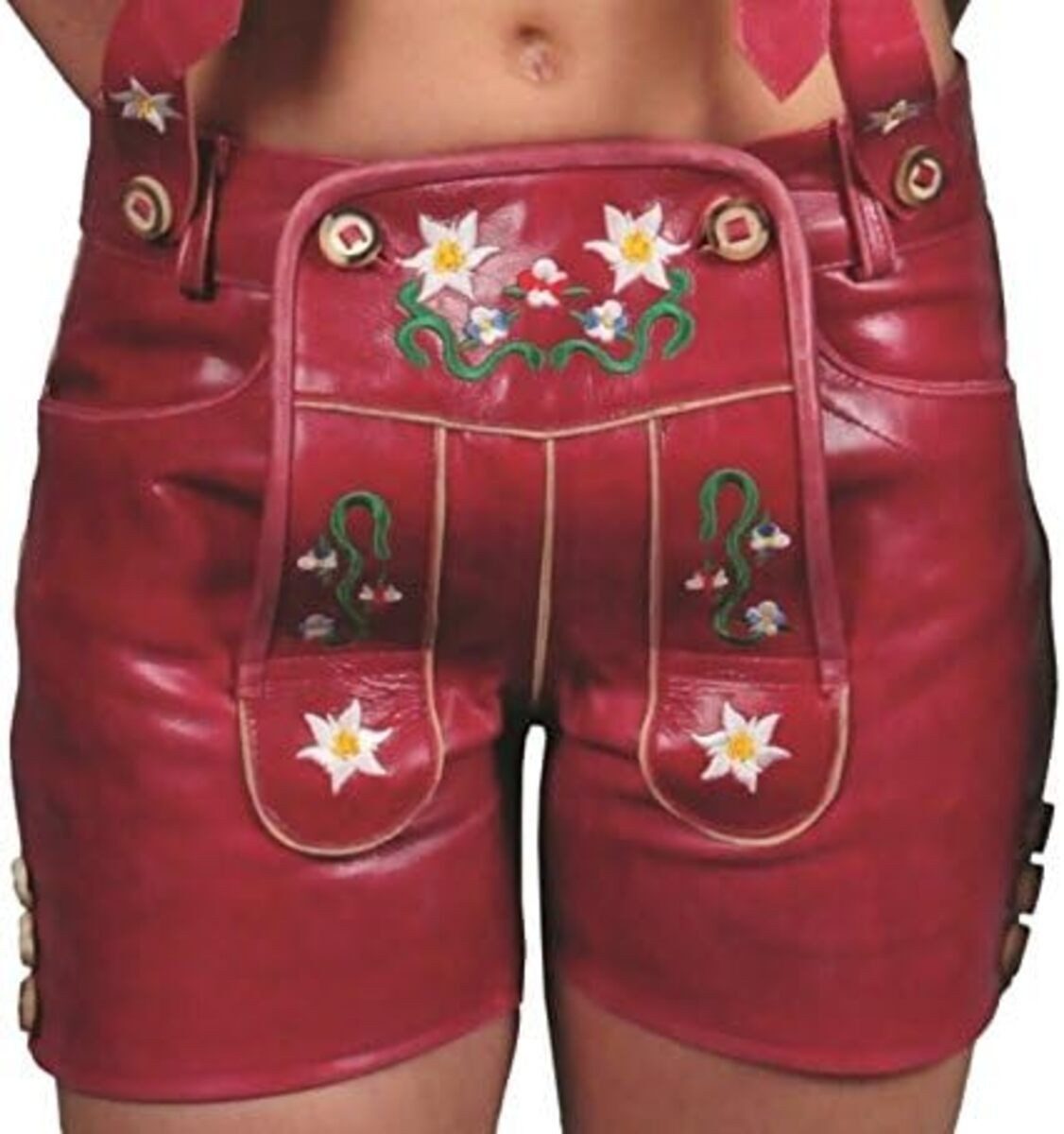 Fuente Leather Wears Trachtenhose Damen Lederhose kurz