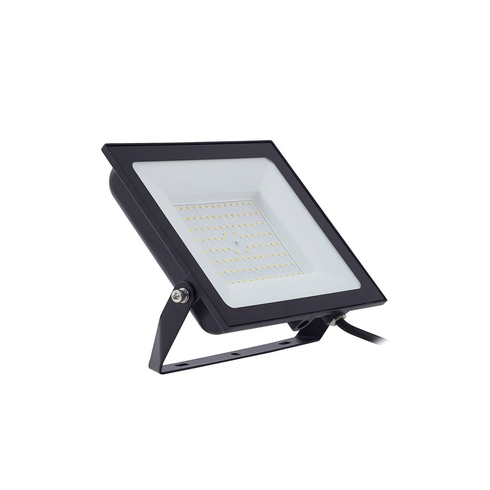 Prios Außen-Wandleuchte Maikel, LED, Metall, Schwarz universalweiß IP65, LED 100 W gesamt, universalweiß