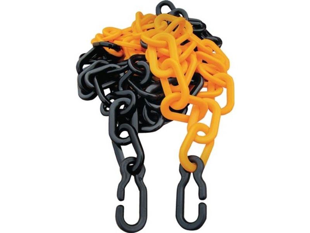 PROMAT Absperrkette Absperrkette Kunststoff gelb/schwarz 9 mm Länge 3 m