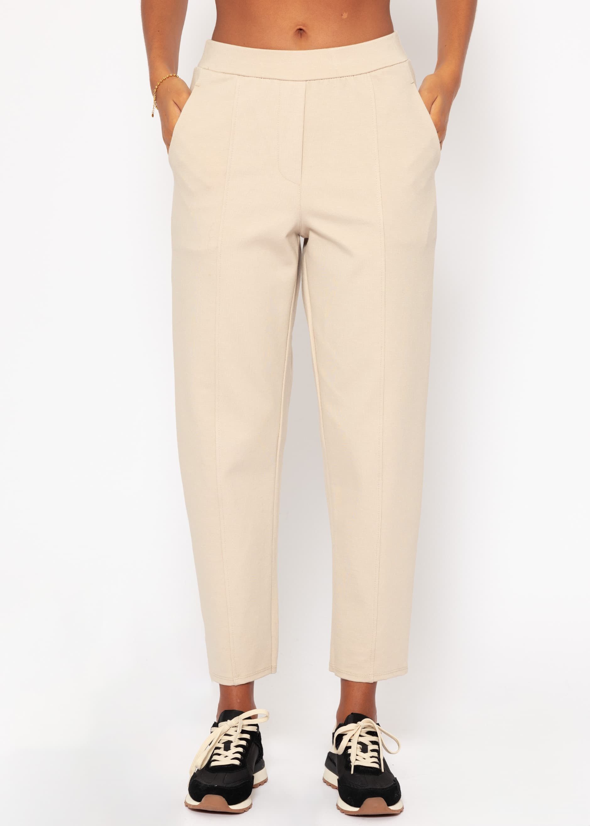 SASSYCLASSY Chinohose Chinohose Damen mit Ziernaht günstig online kaufen