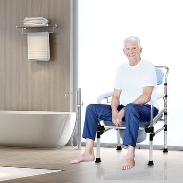 Bettizia Toiletten-Stuhl Toilettenstuhl Nachtstuhl mit Toiletteneimer Höhenverstellbar