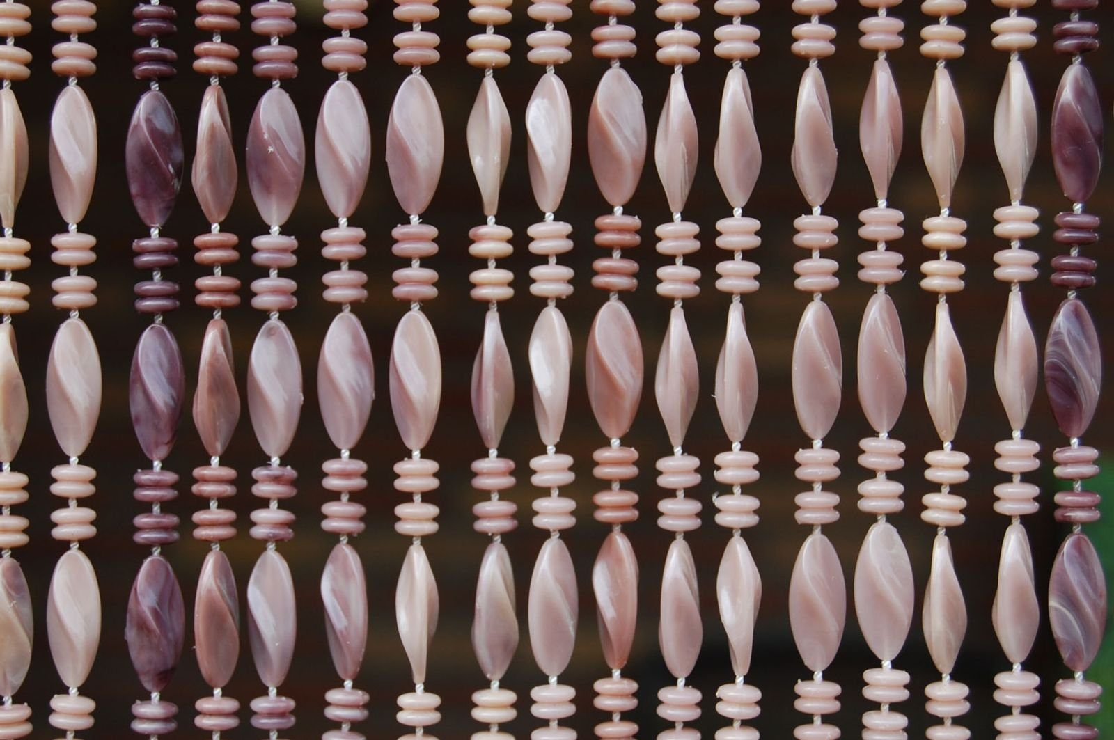 Türvorhang La Tenda GENOA 1 XL Perlenvorhang braun, La Tenda, Hakenaufhängung, halbtransparent, 120 x 230 cm, Perlen - Länge und Breite individuell kürzbar