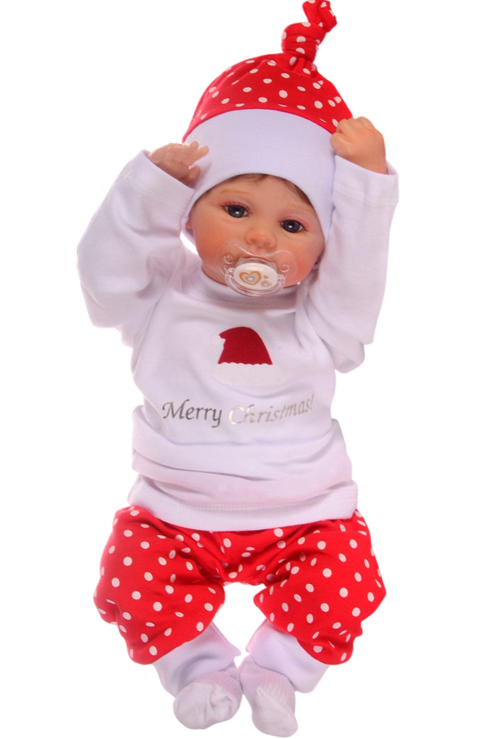 Erstausstattungspaket Baby Anzug für Weihnachten Langarmshirt Hose Mütze Socken Set