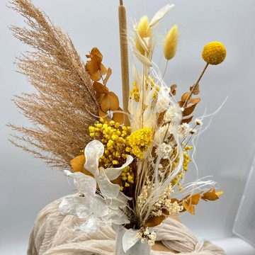 Trockenblume Gelbe Leichtigkeit: Trockenblumenstrauß mit luftiger Ausstrahlung, LYKKE & You