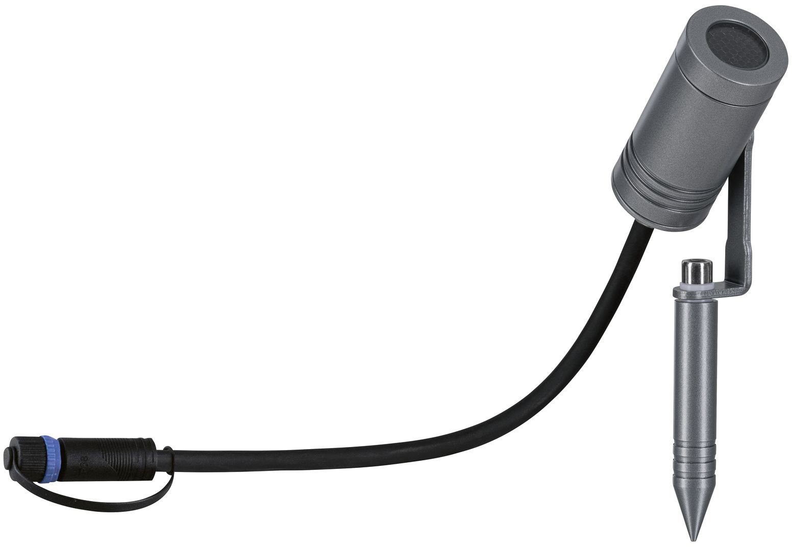 Paulmann LED Gartenstrahler Plug&Shine, LED fest integriert, Warmweiß, LED-Modul, 7W IP65 230V 3000K Alu Grey