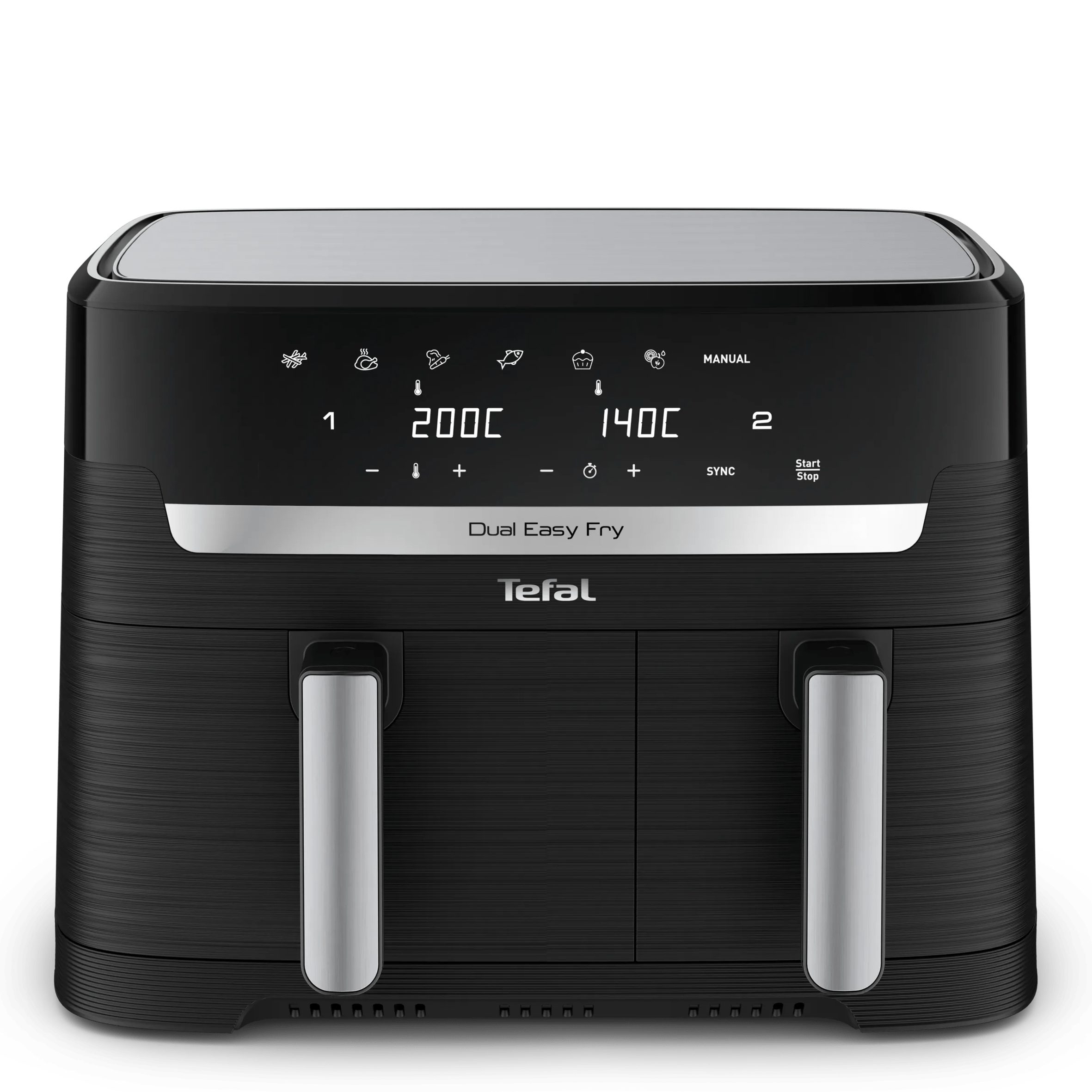 Tefal Heißluftfritteuse EY901 - DUAL EASY FRY, 2700 W, 7 automatische Programme