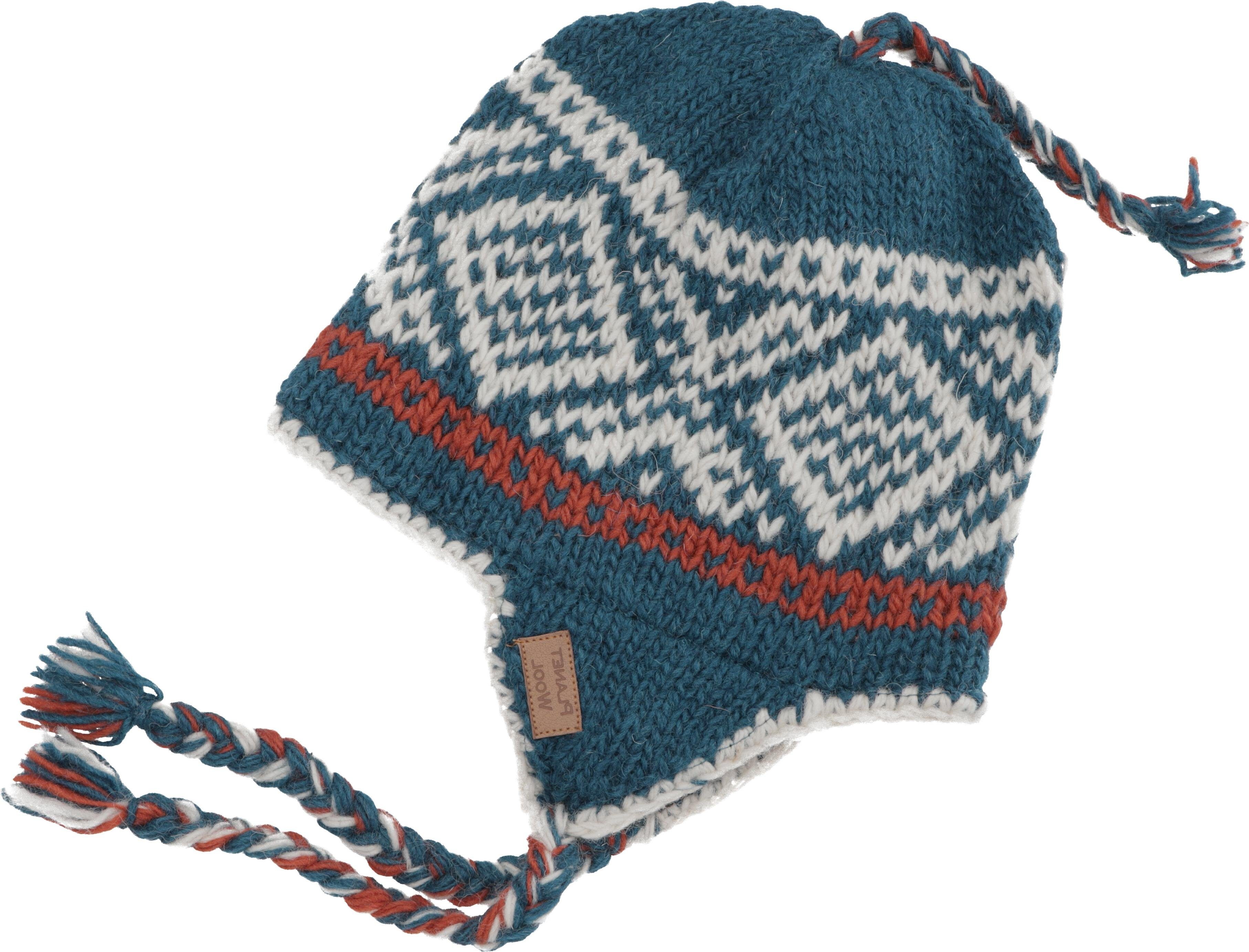 Guru-Shop Strickmütze Wollmütze mit Ohrenklappen, Norwegermütze -.. günstig online kaufen