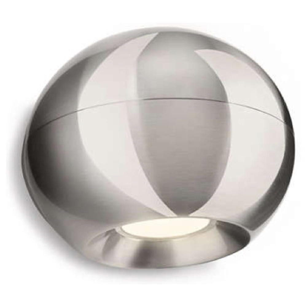 Philips Wandleuchte Kugelförmige LED Wandleuchte Ledino mattchrom, LED