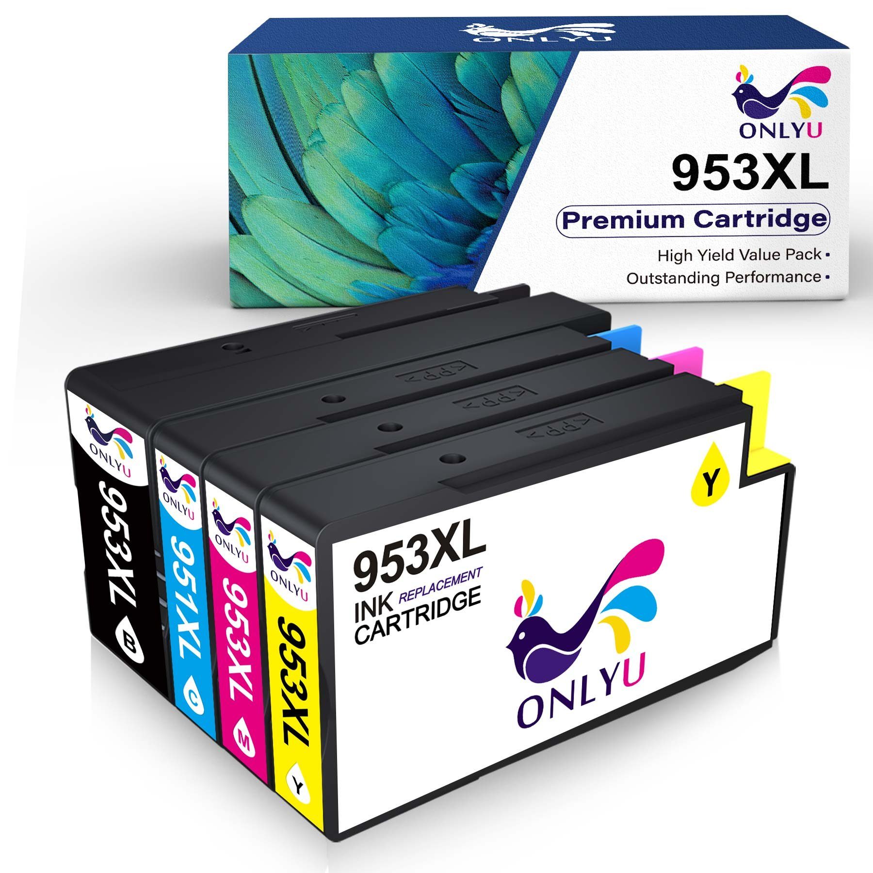 ONLYU »4er-pack ersetzt HP 953 XL 953XL« Tintenpatrone (mit Neuester Chip,  Multipack für HP Officejet Pro 7720 7730 7740 8210 8218 8710 8715 8720 8725  8728 8730 8740) online kaufen | OTTO