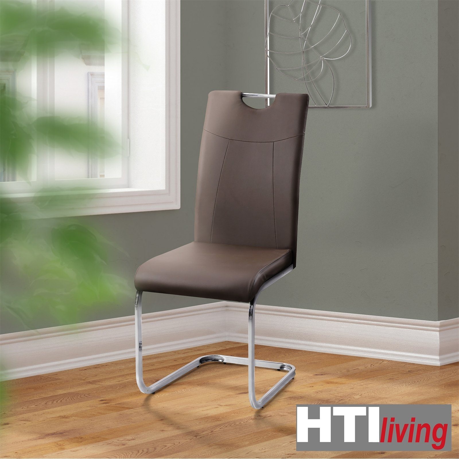 HTI-Living Esszimmerstuhl Esszimmerstuhl Braun Kunstleder Kelly C (Set, 2 S günstig online kaufen