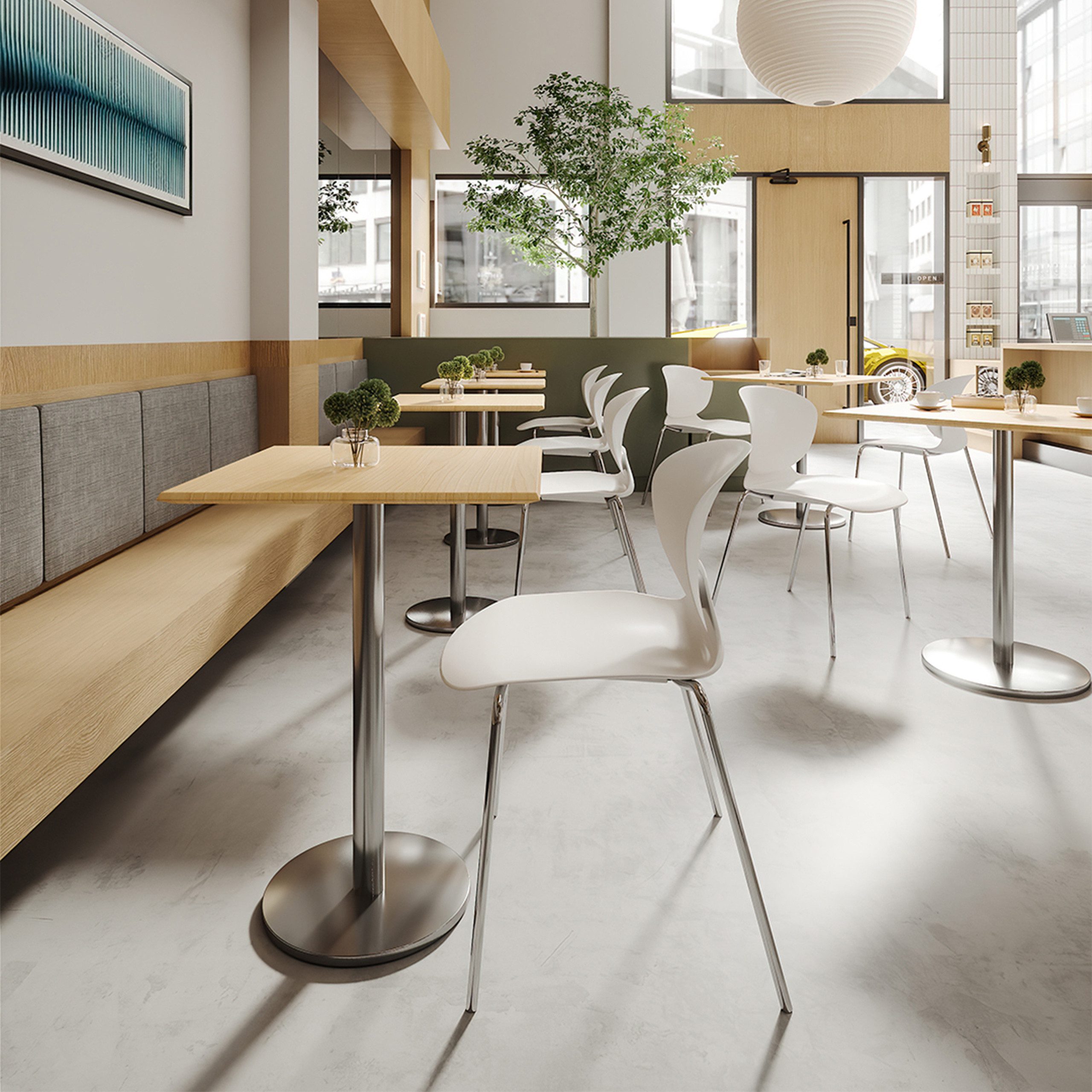 hjh OFFICE 4-Fußstuhl T36 VI Stuhl Kunststoff 1 St., Besucherstuhl Kunststoffstuhl stapelbar, ergonomische Rückenlehne