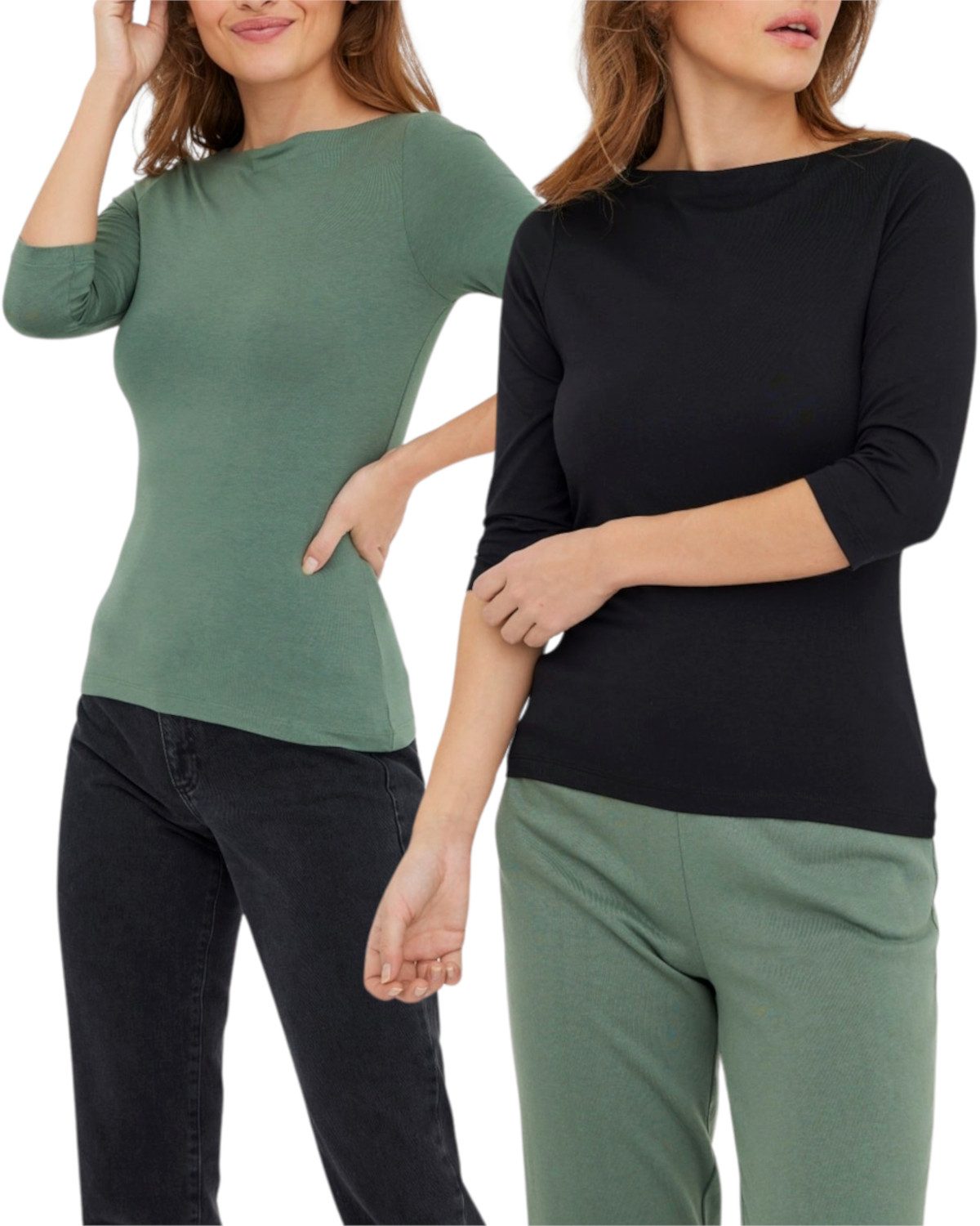 Vero Moda 3/4-Arm-Shirt (Set, 2er-Pack) in günstig online kaufen