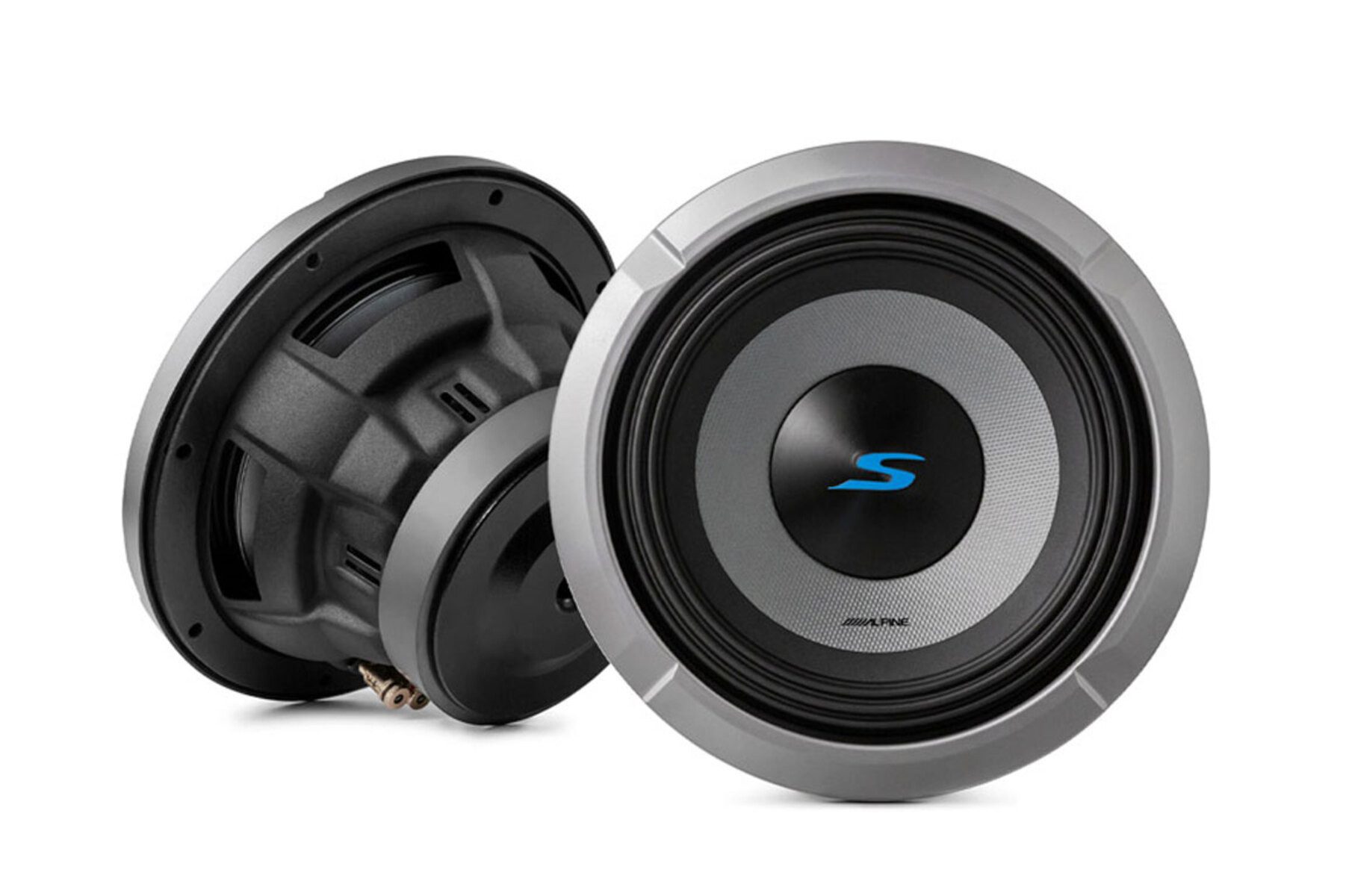 ALPINE S2-D8D4 S-Series 20 cm (8-Zoll) Subwoofer mit 4 Ohm Doppelschwingspule Auto-Subwoofer (300 W, max.: W 20 cm)
