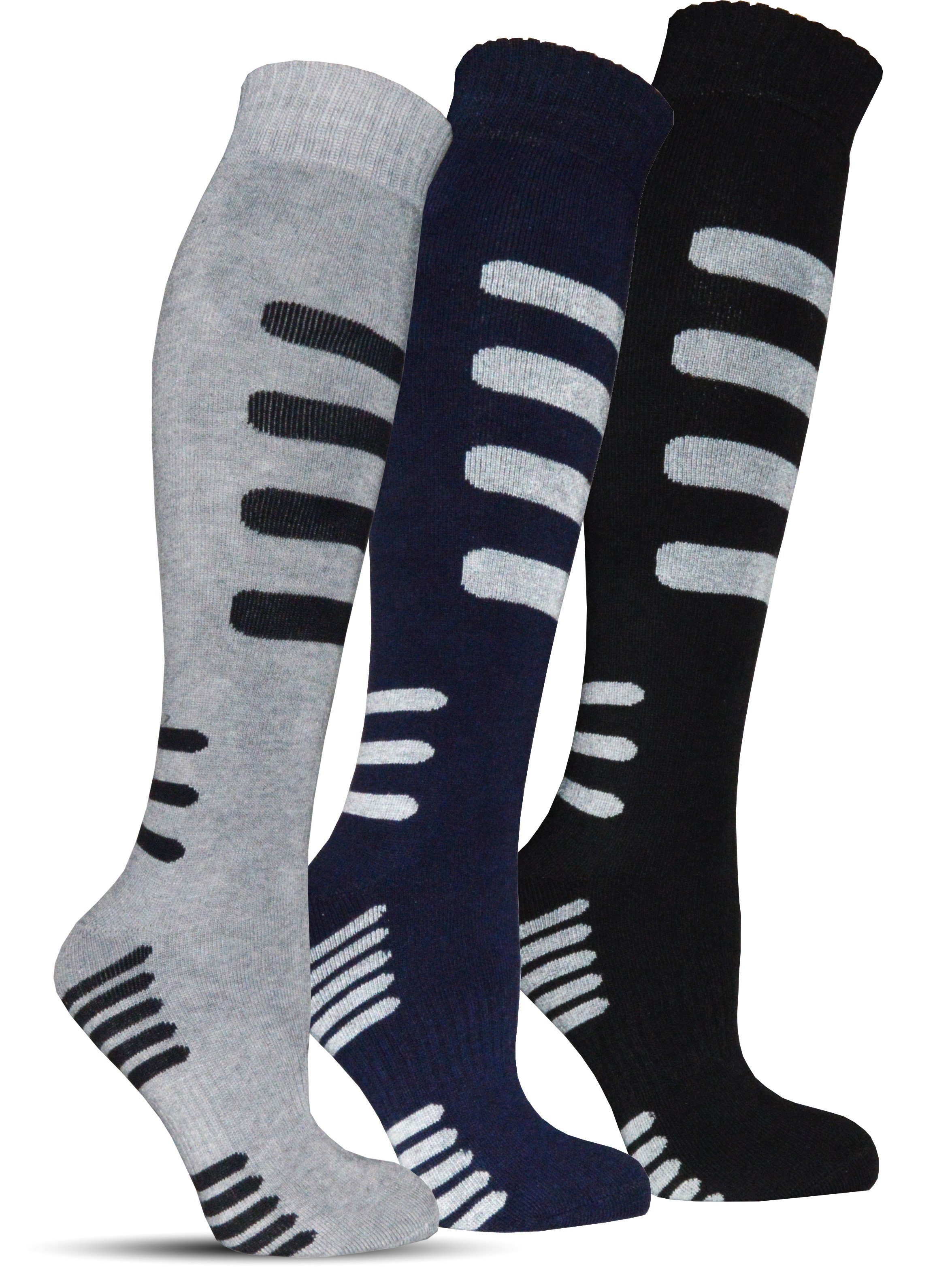Frostfighter Kniestrümpfe Herren Thermokniestrümpfe (4 Paar) Vollfrottee Innenfutter, Thermo, Winter, warme dicke Kniestrümpfe